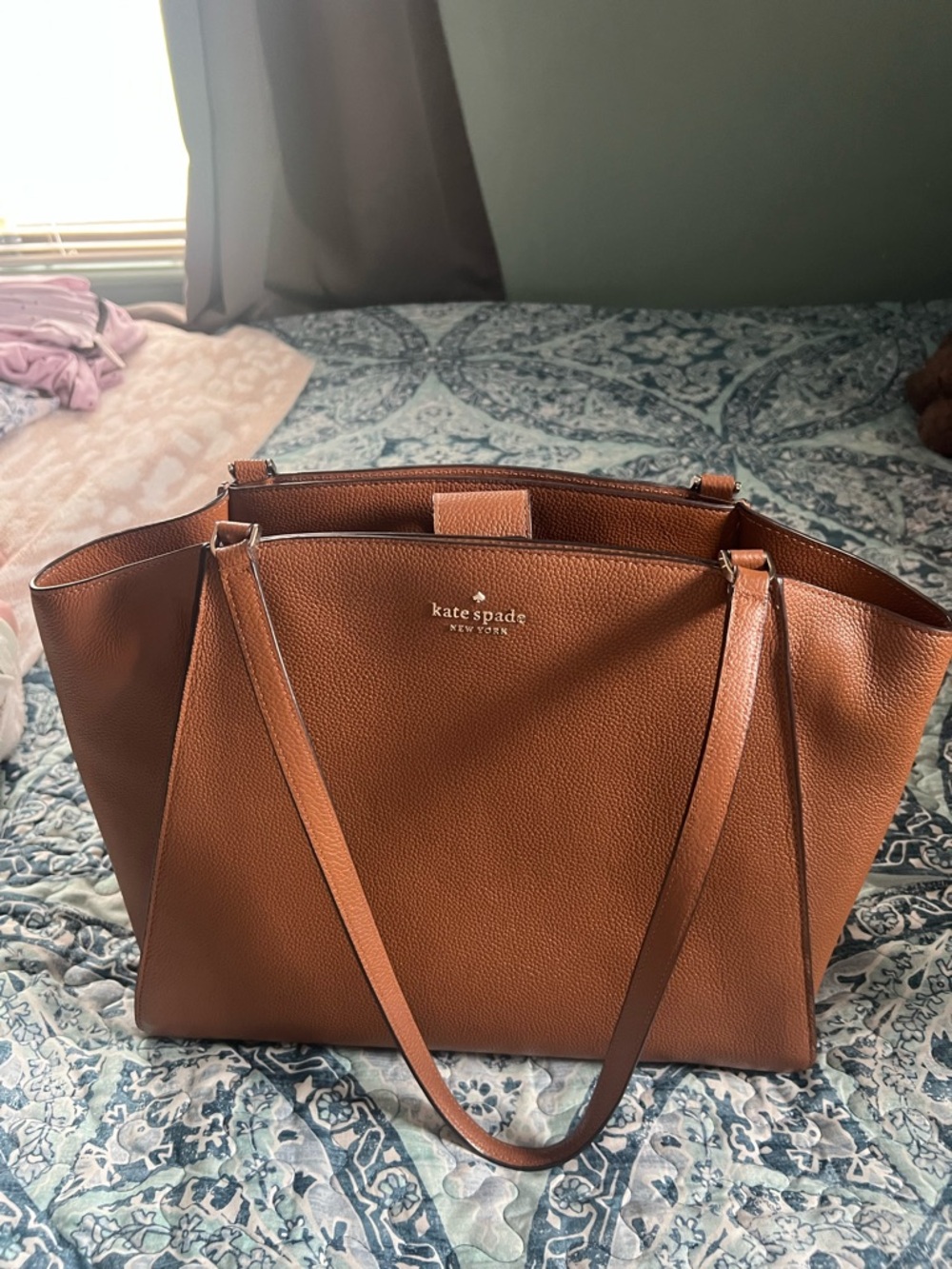 kate spade Tan Pebble Leather Tote